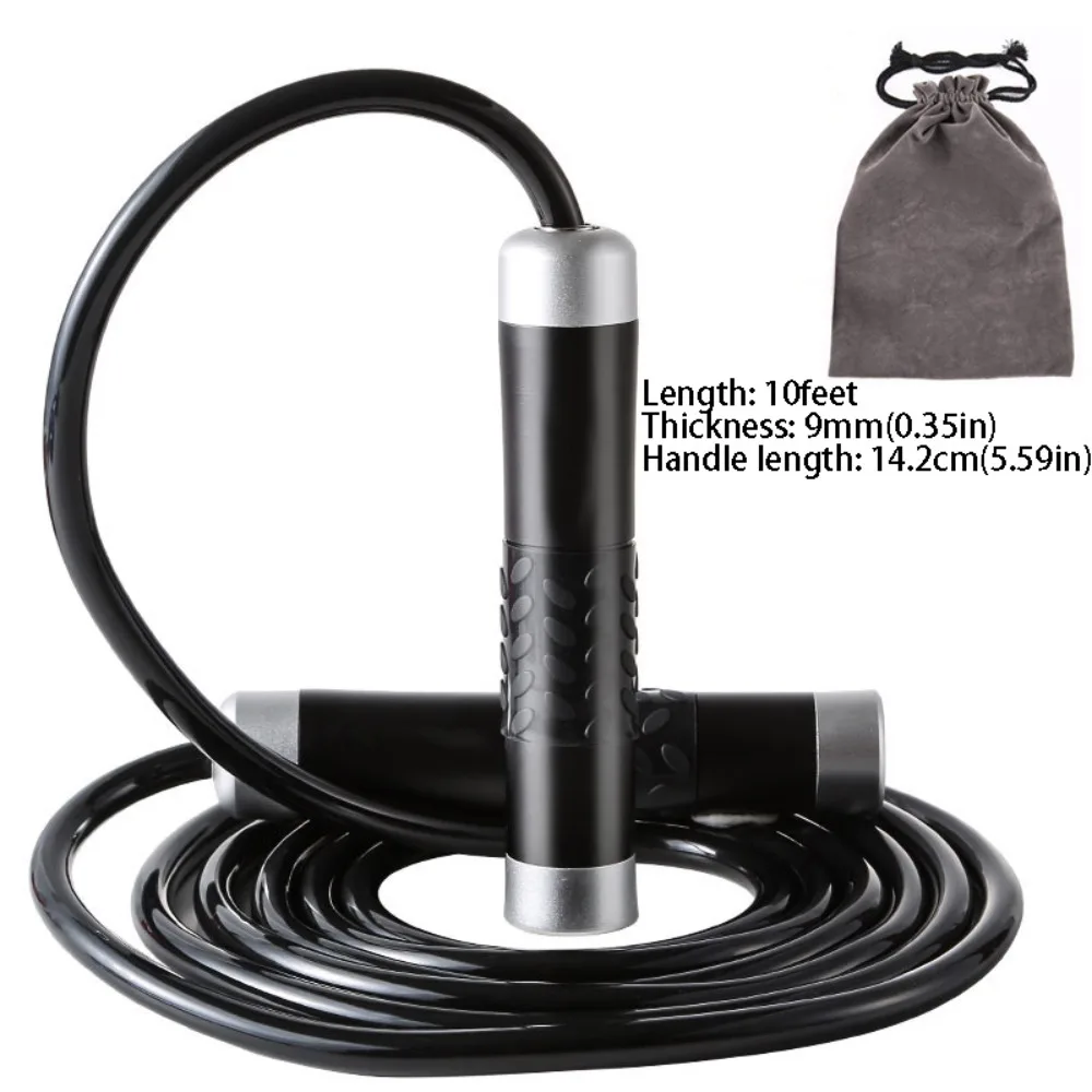 Aluminum Alloy Weight-bearing Jump Rope Ball Bearing Handles 3M Length Weighted Jump Rope Heavy Cable Speed Skipping Rope