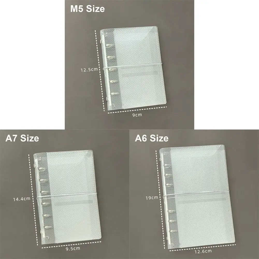 1Pcs New Diagonal Loose Leaf Notebook Cover Three Fold PP M5 A7 A6 Mini Portable Small Card Photo Storage Ledger
