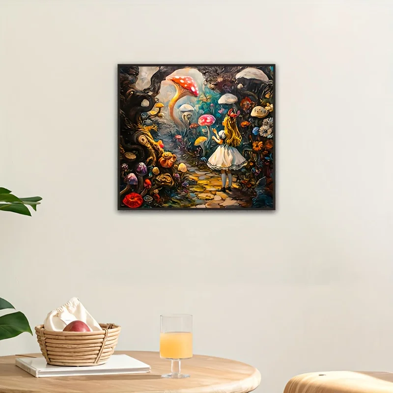 38x38cm 미니 사이즈 퍼즐 1000조각 버섯 숲 예술 판타지 성인 및 수집가용, 홈 데코 및 마음챙김 선물