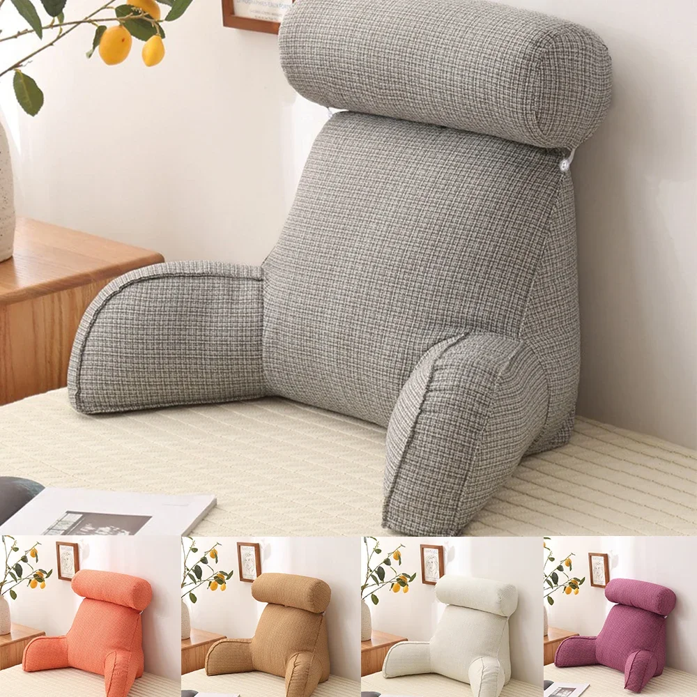 Linen Headboard Pillow Triangle Cushion Reading Bolster Backrest Positioning Support Body Wedge Sleeping Pillow for Bed Headboar