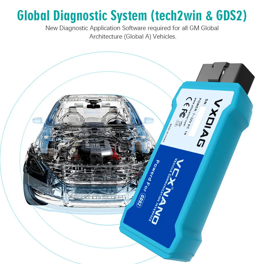 VXDIAG VCX NANO for GM OPEL V2022.05 GDS2 Tech2Win 16.02.24 Diagnostic Tool Wifi Version