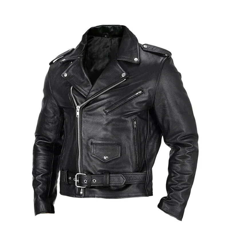 2023 mens fashion leather jacket slim fit stand collar Pu jacket male anti-wind motorcycle lapel diagonal zipper jackets men