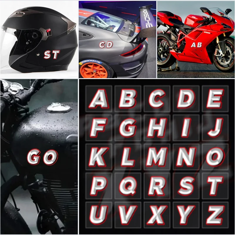 

Светоотражающая наклейка с буквами «сделай сам», водостойкая и солнцезащитная наклейка для украшения мотоциклетного шлема, аксессуары для мотоциклов