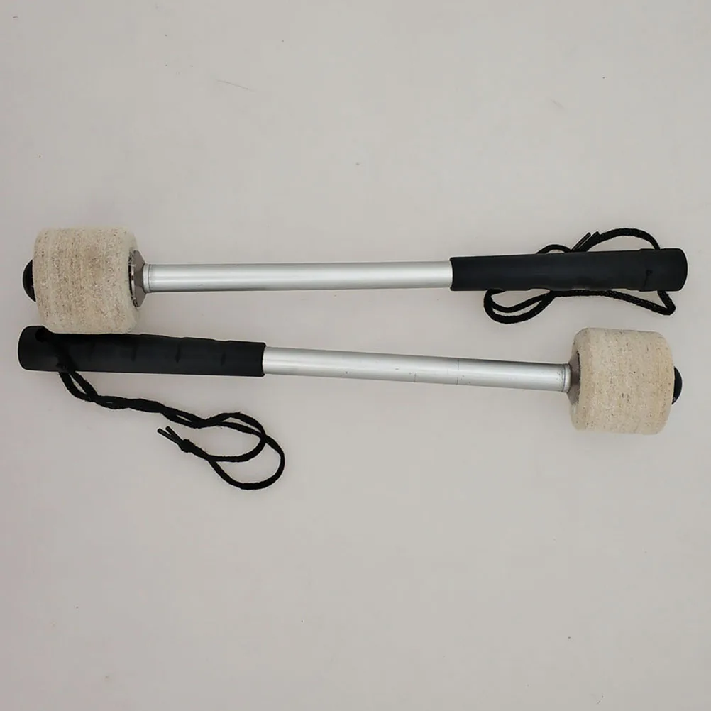

2Pcs Drum Mallets Bass Drumsticks Metal Handle Wool Felt Head Percussion Instrument Accessory Marching Band Reliable