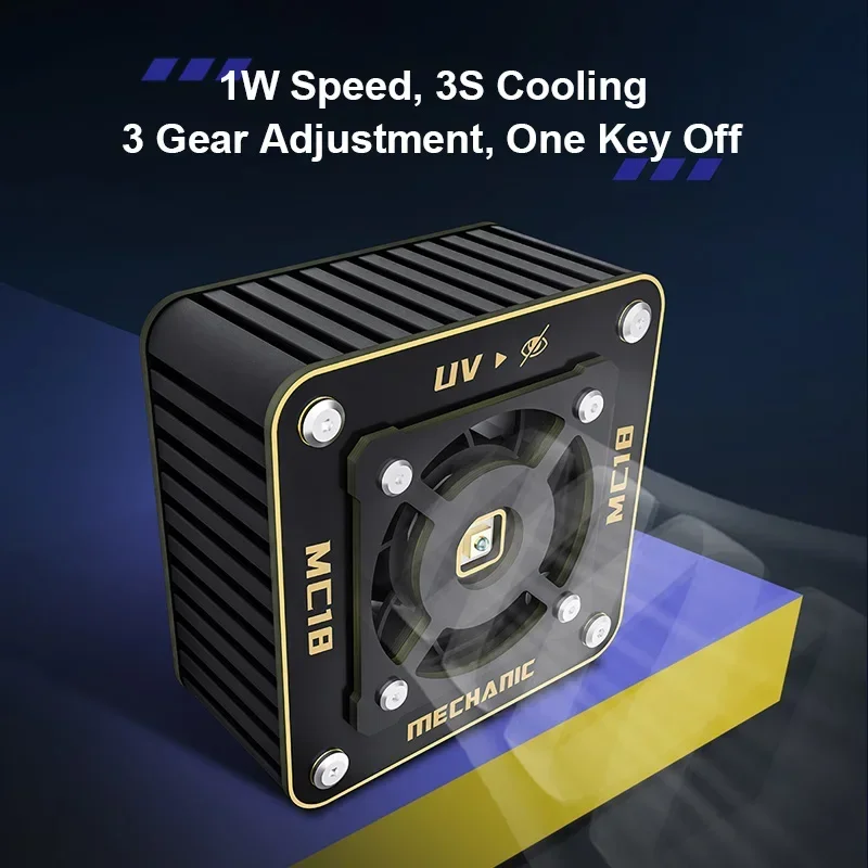 MECHANIC-ventilador de disipación de calor MC18 2 en 1, herramienta de enfriamiento rápido, curado UV, reparación de placa base de teléfono móvil, función Dual