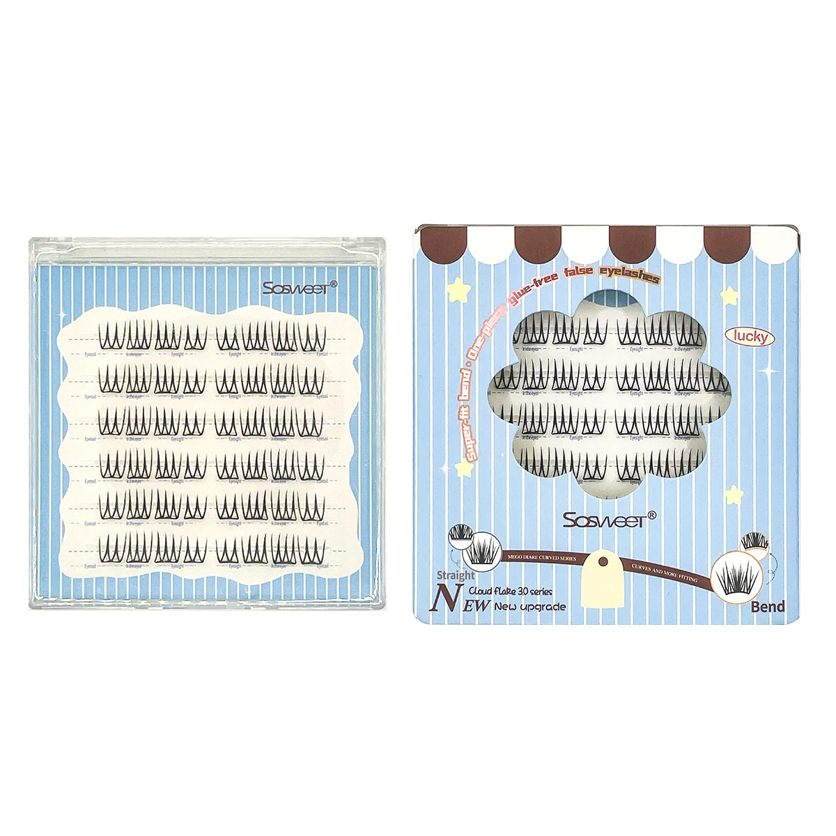 Faux-cils Ultra fins sans contact, grappes de cils naturels, sans colle, auto-adhésifs, pour débutants, usage quotidien