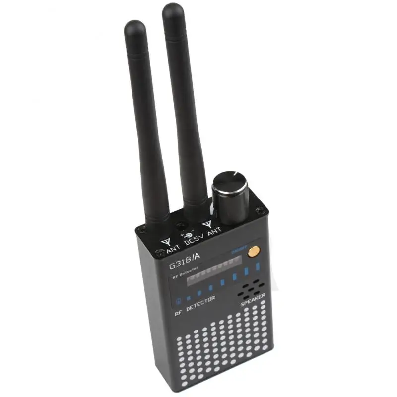 Detektor sinyal RF profesional, 1 buah detektor Anti ketukan, pencari perangkat GSM Bug Audio Pinhole menguping