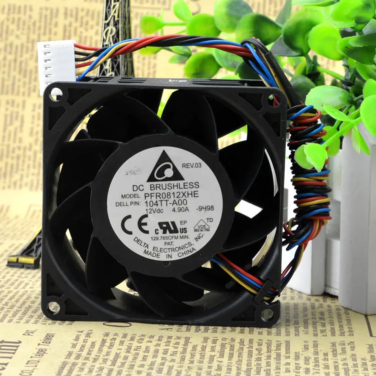 

New For Delta 8038 DC 12v 8cm Super Car Booster Violent Fan 4.9A PFR0812XHE 13000 80*80*38mm