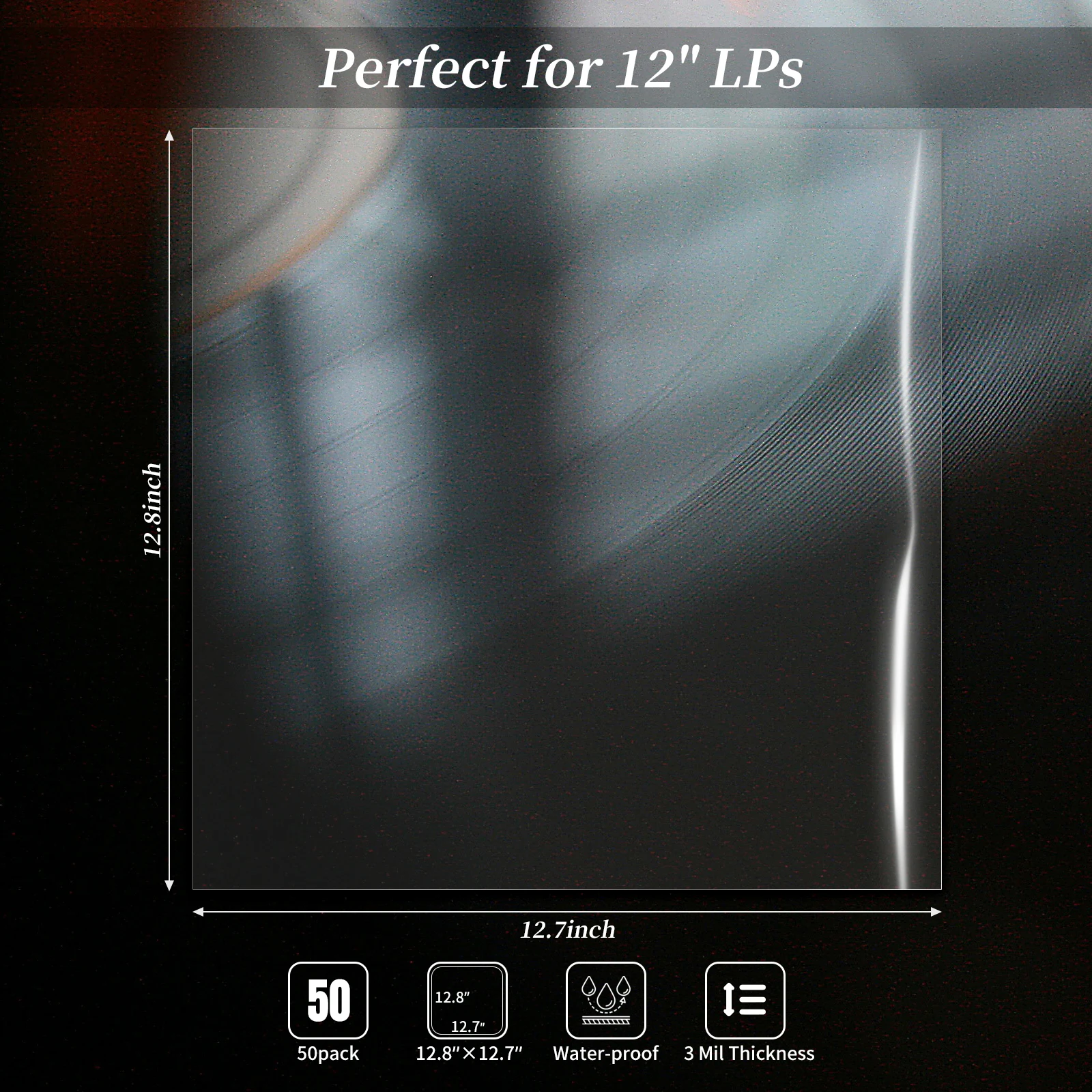 جديد 50 قطعة 12 بوصة واضح مسجل فينيل حامي لأكياس تسجيلات الفينيل مكافحة ساكنة سجل الأكمام LP الفينيل واقية الأكمام الخارجية