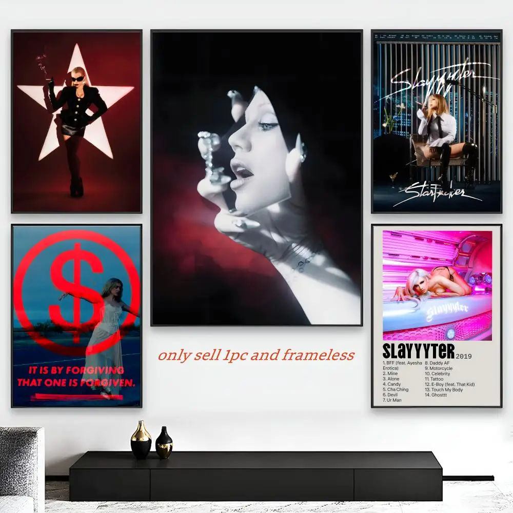 Hyperpop Singer Slayyyter Poster HD Self-Adhesive Wall Decor Home Office Dorm Bedroom & More Ideal Gift Choice