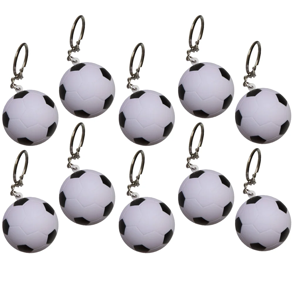 10 Pcs Net Football Keychain Ballpoint Pen Personalized Pens Retractable Stationary Supplies Aesthetic Office