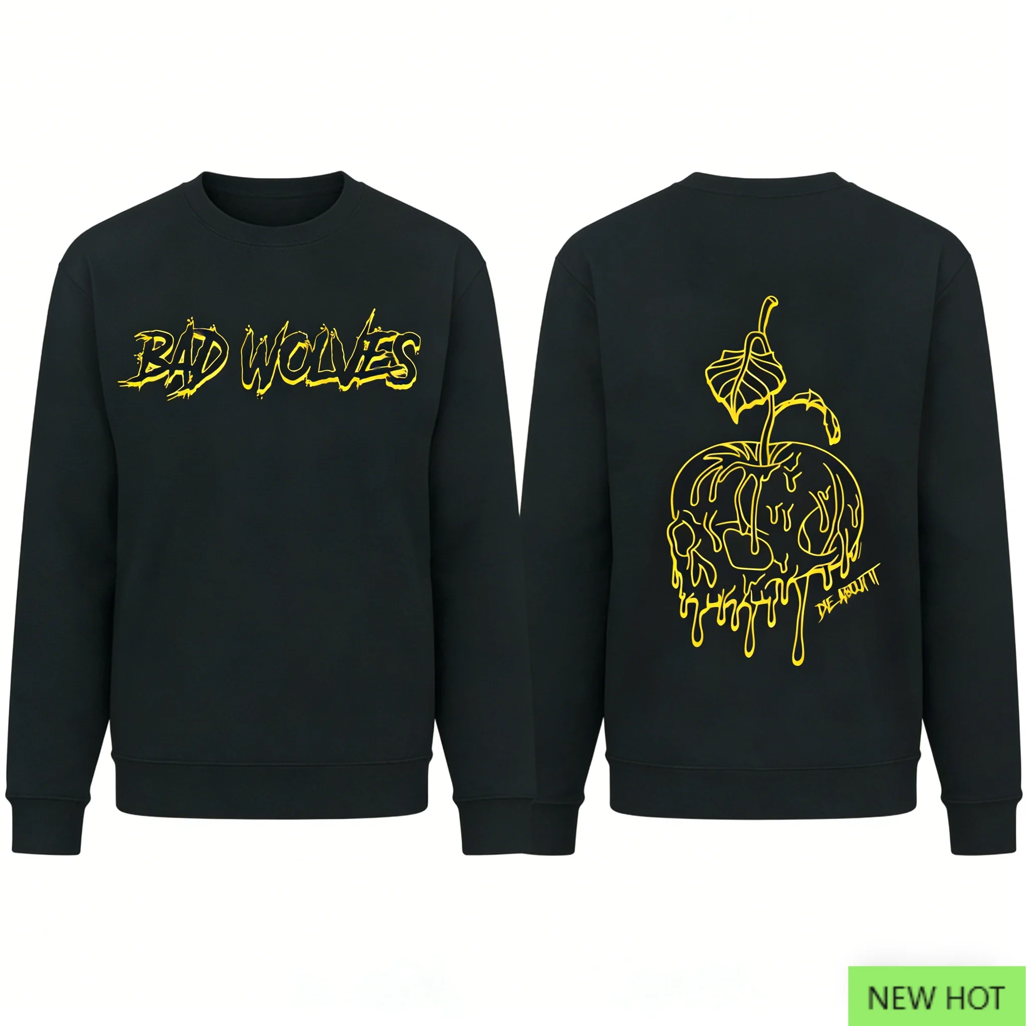 

Толстовка Bad Wolves Die about It с графическим черным принтом альбома, повседневная уличная одежда унисекс для любителей хэви-метал