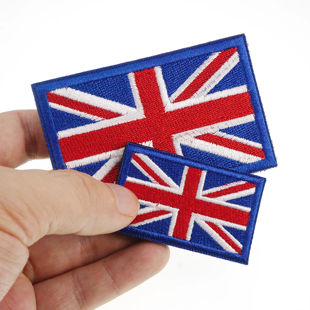 5/1 قطع الاتحاد جاك المطرزة التصحيح علم الاتحاد المملكة المتحدة هوك وحلقة الكتف شارة زين للملابس #3