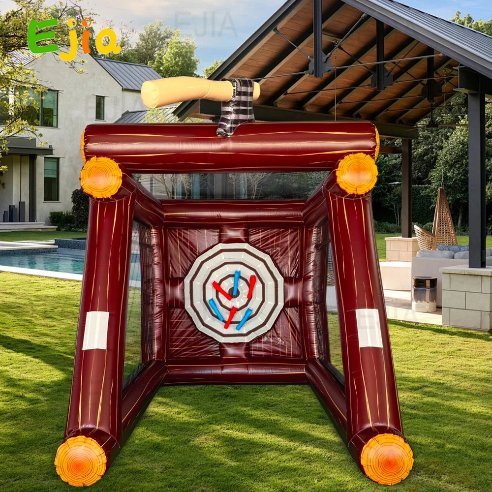 

13FT Lightweight Inflatable Axe Throwing Target Carnival Game With Blower & Axes Commercial Throwing Target Holes Toss Games