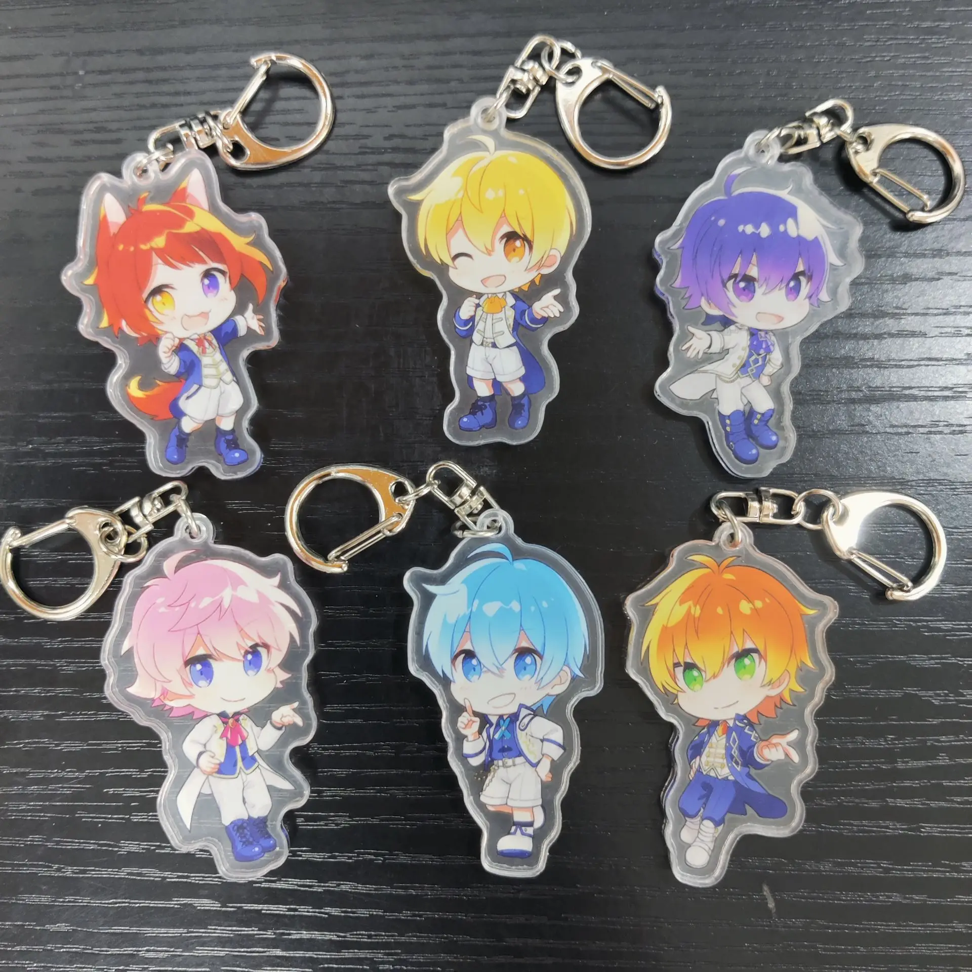 6CM Japan Anime Figures Strawberry Prince Here!We!GO! Cosplay Acrylic Keychains Fashion Pendant Decor Toy Fans Collection Gift