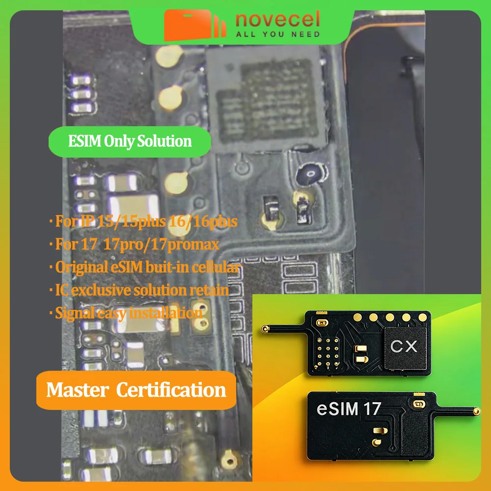 For iPhone 17 eSIM Solution No CNC No Physical For 18 17 16 Pro Max 15 Plus SIM Unlocking Repair Tools Retain Original Esim