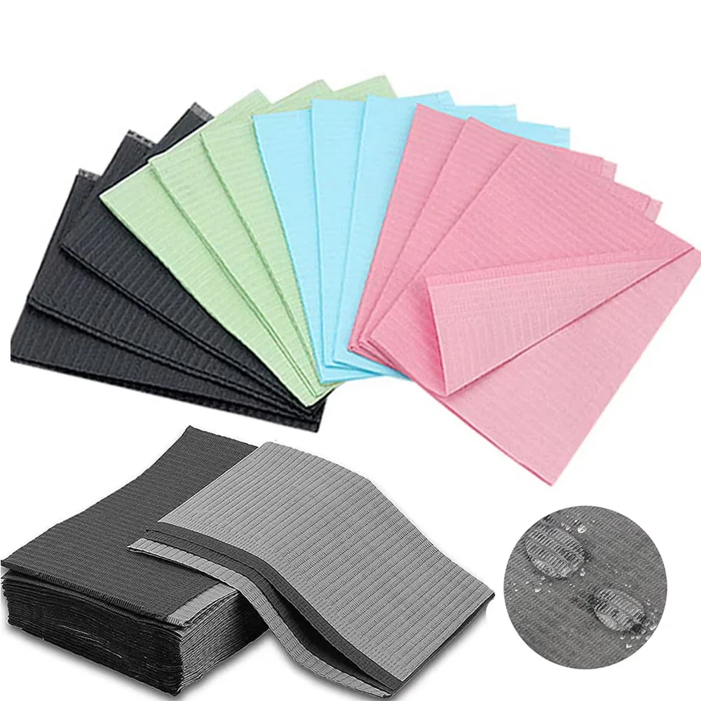 50 قطعة المتاح مقاوم للماء الوشم وسادة نظيفة الوشم المرايل الجدول يغطي وسادة نظيفة المريض الأسنان المناديل الوشم اكسسوارات