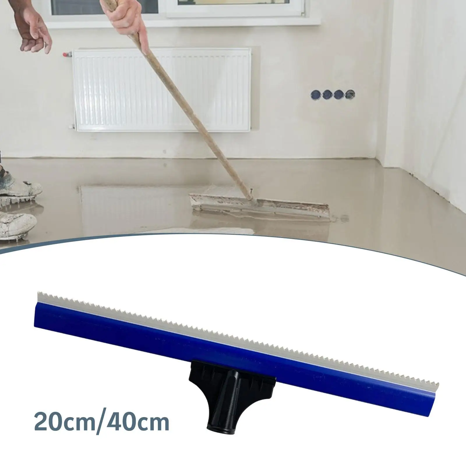 Espátula para Piso Epóxi com Dentes para Aplicação de Epóxi, Ferramenta Ergonômica Leve para Pintura e Revestimento de Cimento