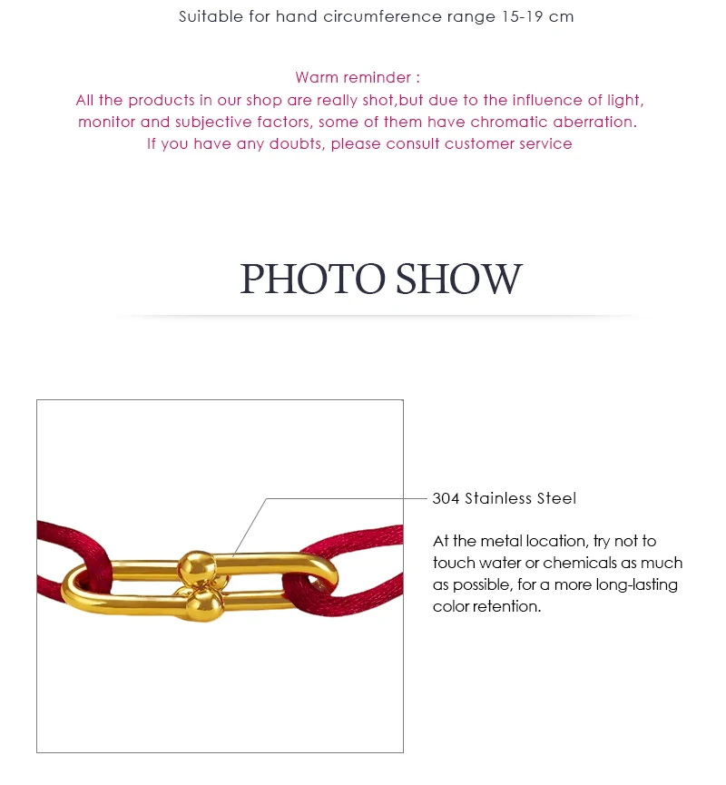 MOONLIGHT Classic Adjustable U-Shape Charm Bracelets for Women High Quality Silk Rope Bracelet Female Jewelry Gifts Wholesale