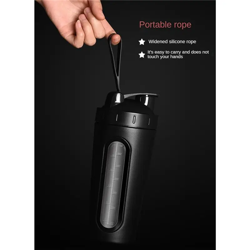 2X Shaker Bottles For Protein Mixes Stainless Steel Protein Shaker Not Stays Cold/Hot,Visible Window Metal Shaker Cups-B