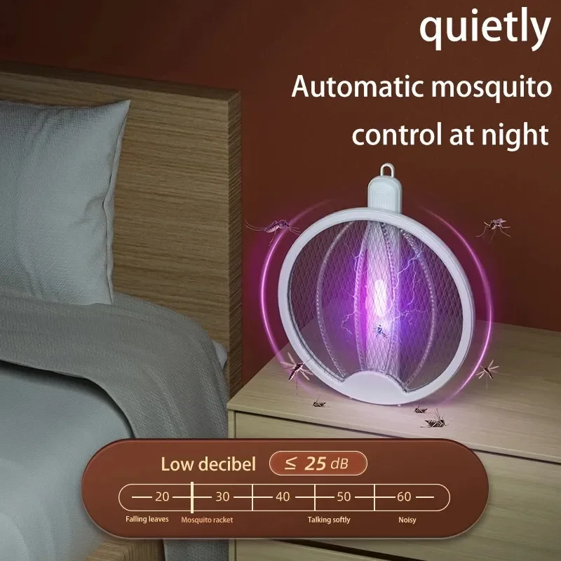 Pest Control Fast Mosquito Trap Intelligent Household Recharg eable Bug Zapper Electric Shock Mosquito Swatter Rotation Zappers