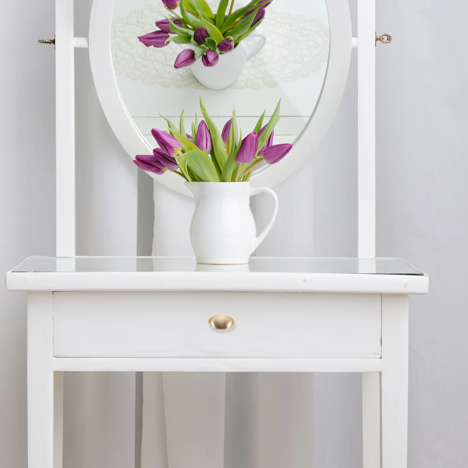 

Pure Copper Cabinet Handle Drawer Round Knobs Brass Home Accessories Golden Mother Door Dresser Pull