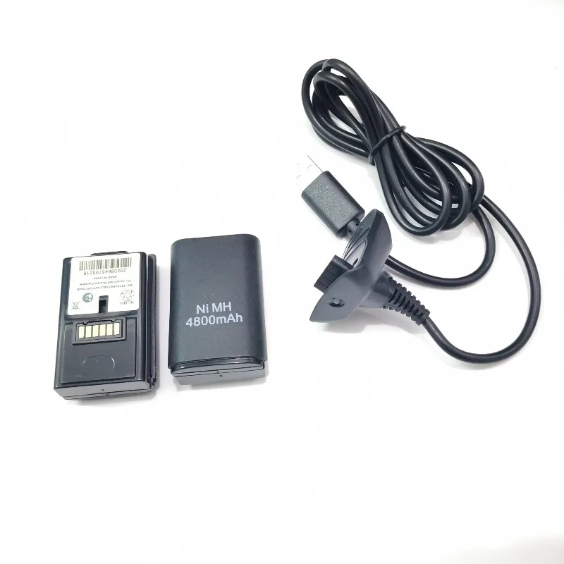 3 в 1, 4800 мАч, 2 шт., аккумуляторная батарея с 1 зарядным кабелем для Xbox 360, геймпада, аккумулятор для беспроводного контроллера