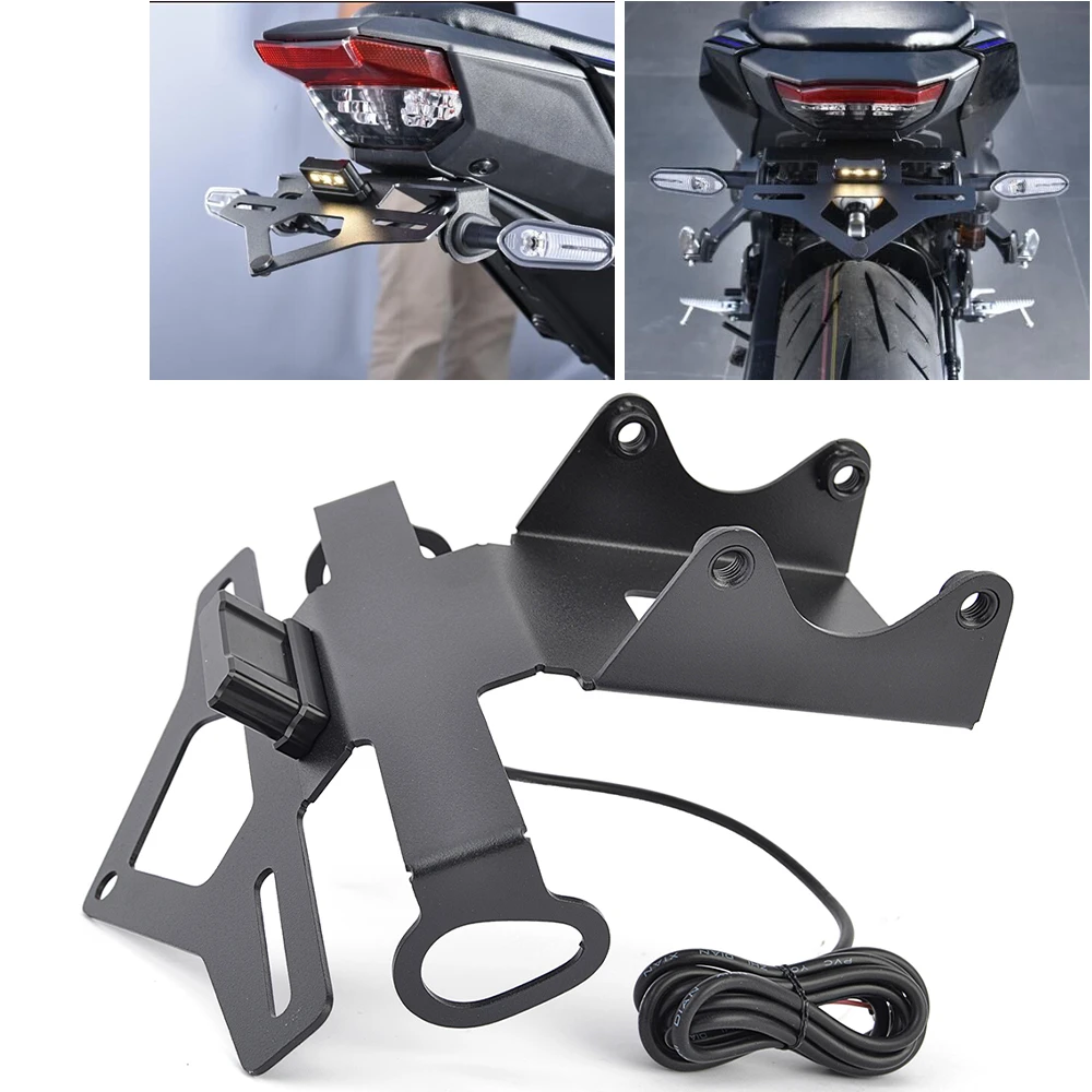 

Держатель номерного знака мотоцикла MT09, светодиодный светильник, хвостовой аккуратный фиксатор крыльев для Yamaha MT-09 MT09 MT 09 2024 2025