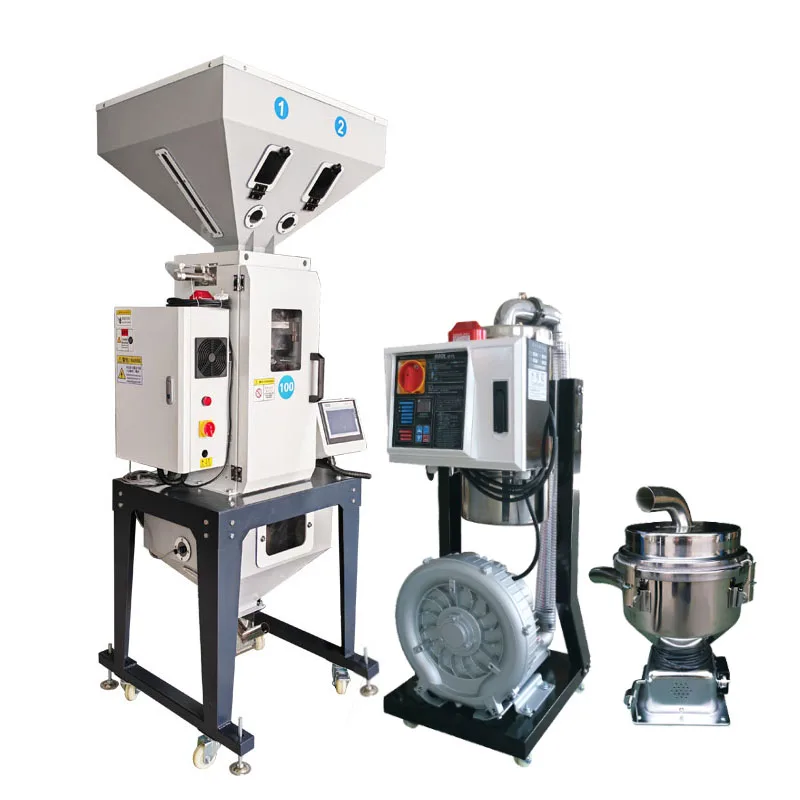 AIROW PLC Control Gravimetric Dosing Mixer 3-8 Group Weigh Scale Gravimetric Batch Blender for Injection and Extrusion Lines