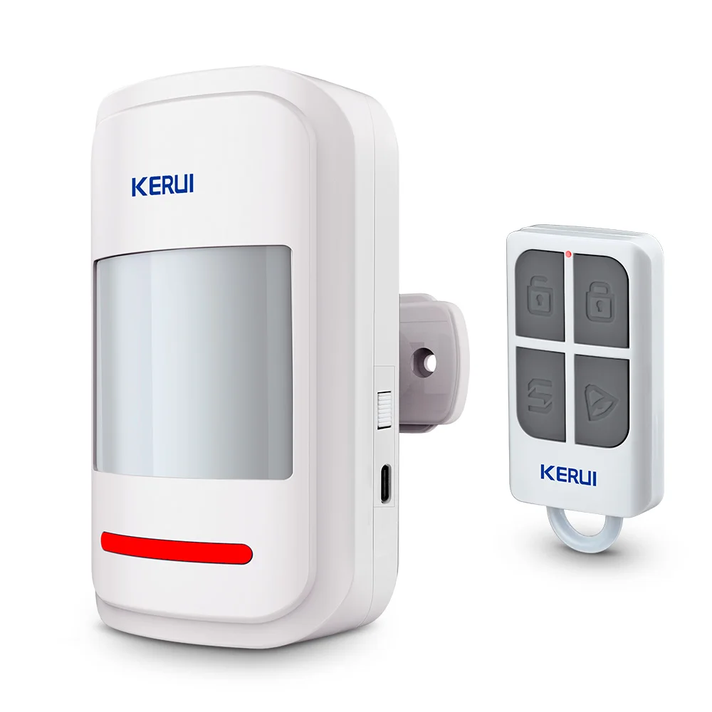 KERUI HW19 PIR Bewegingssensor Detector Alarm met Alarmgeluid / Deurbel Ring Afstandsbediening om SOS te schapen/uitschakelen voor oudere kinderen