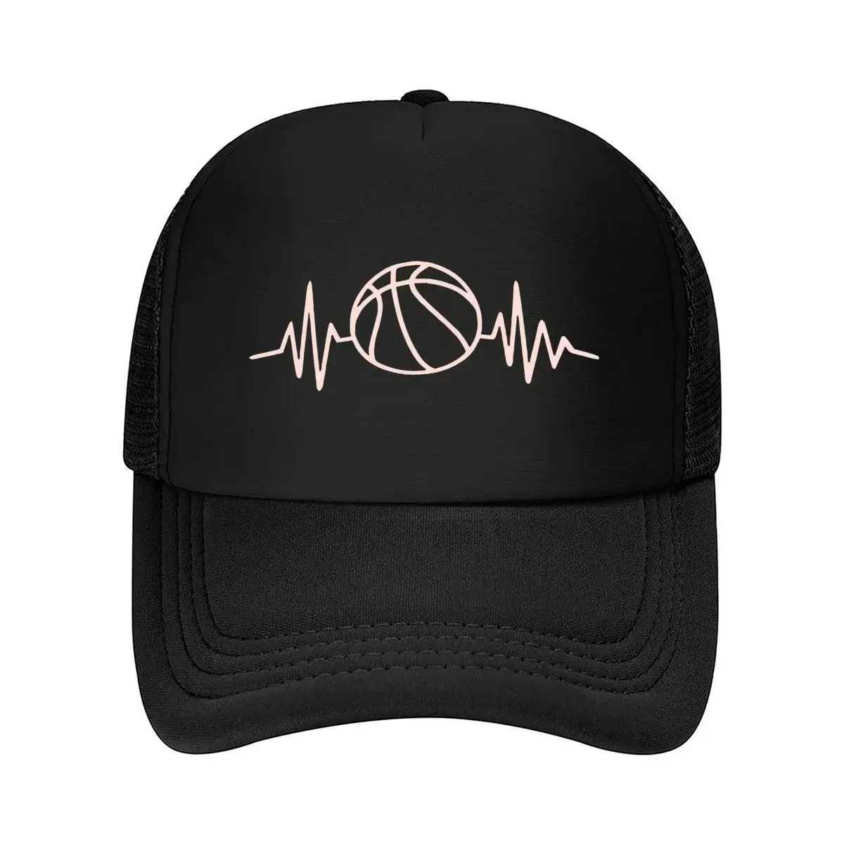 New “Basketball Pulse Sports, Symbol Design” Mesh Baseball Cap