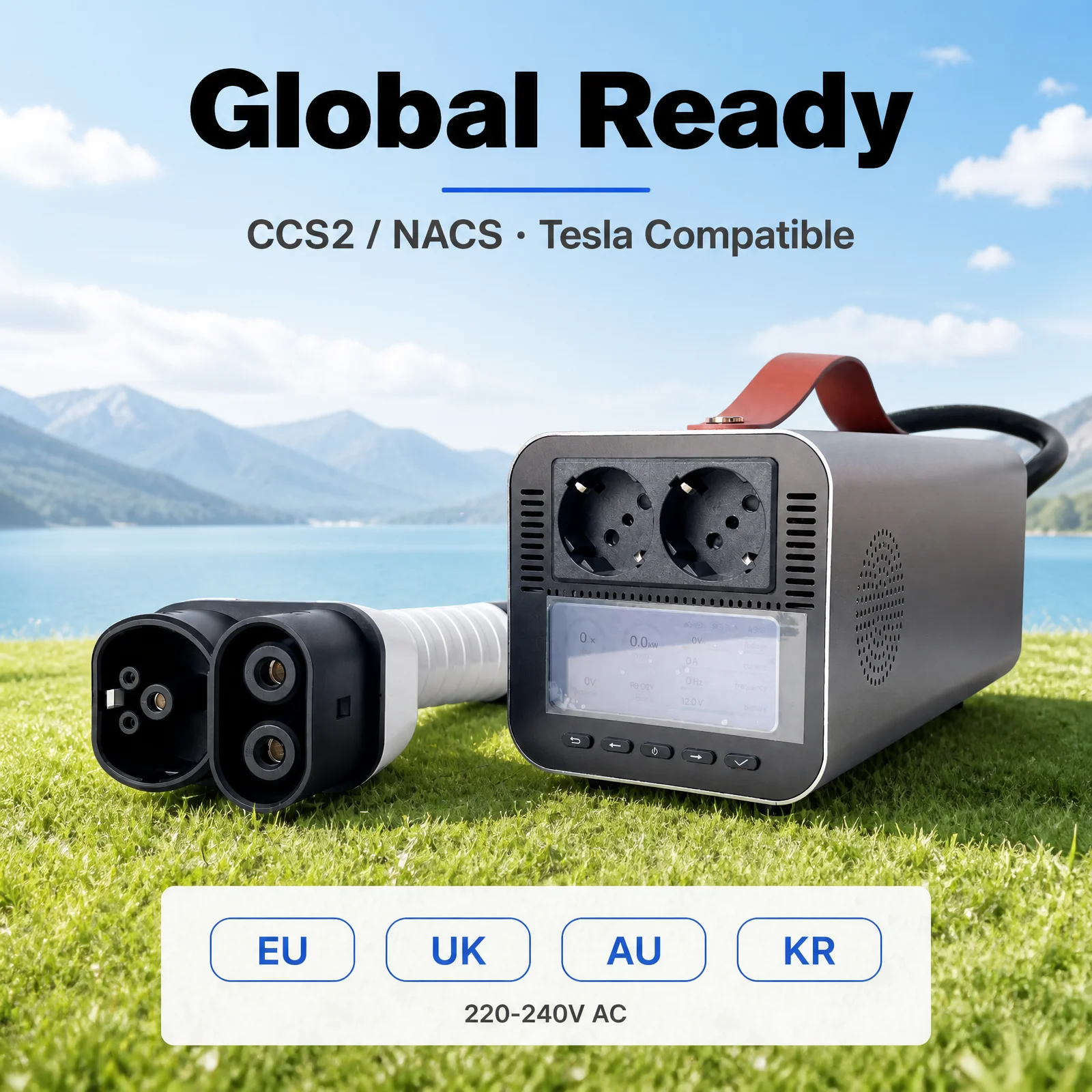 LNLEE OEM ODM 7.5kW Pro V2L Discharge Device EU-CCS2 to Load Portable EV Power Station 220-240V for Camping Wholesale