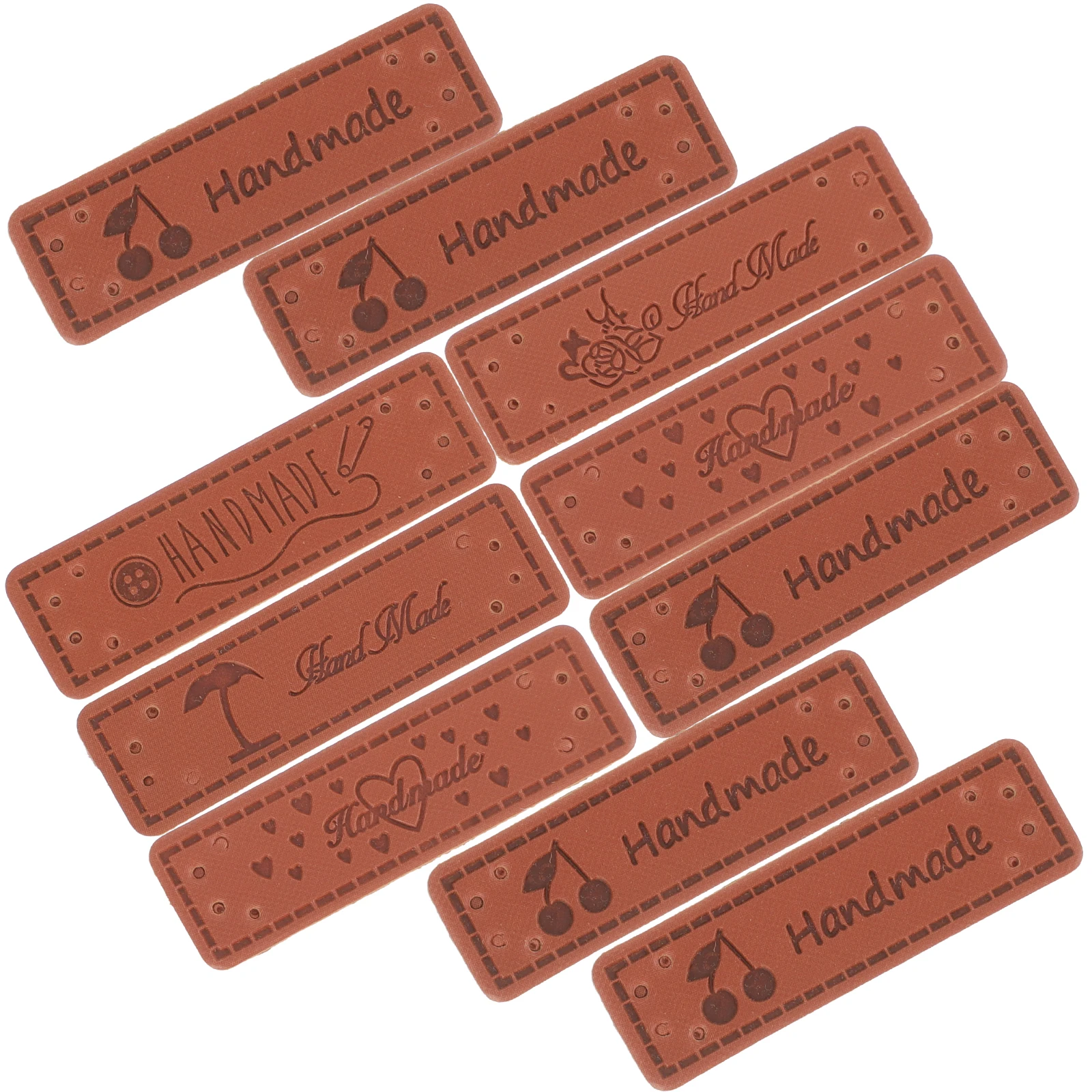 50 Pcs Cartoon Logo Handmade Tags Labels for Sewing Items Clothing Knitting