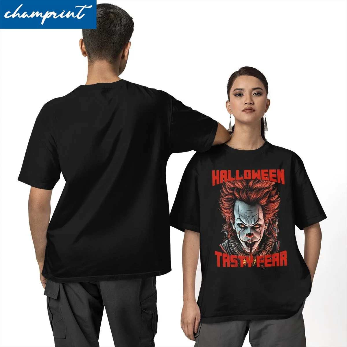 

Pennywise The Clown T-Shirts for Men Women Humor Pure Cotton Tee Shirt Crew Neck Short Sleeve T Shirt Summer Clothes