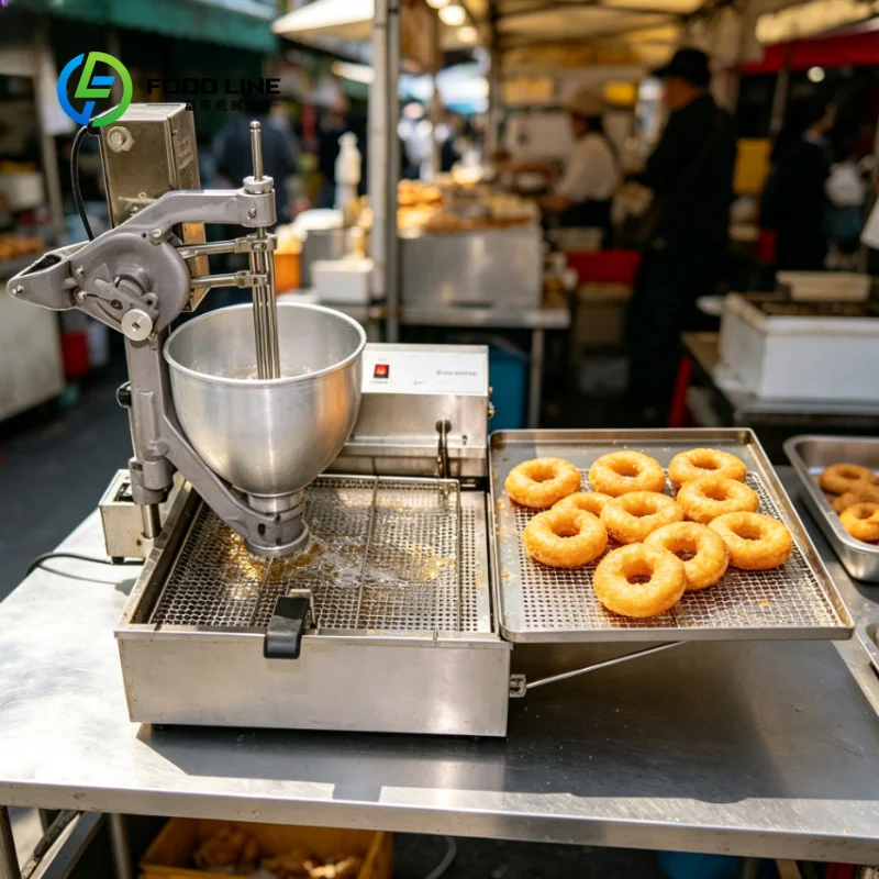 Customized Automatic Commercial Doughnut Making Frying Machine Donut Molding Donut Machine Flower Shape Mochi Donut Machine