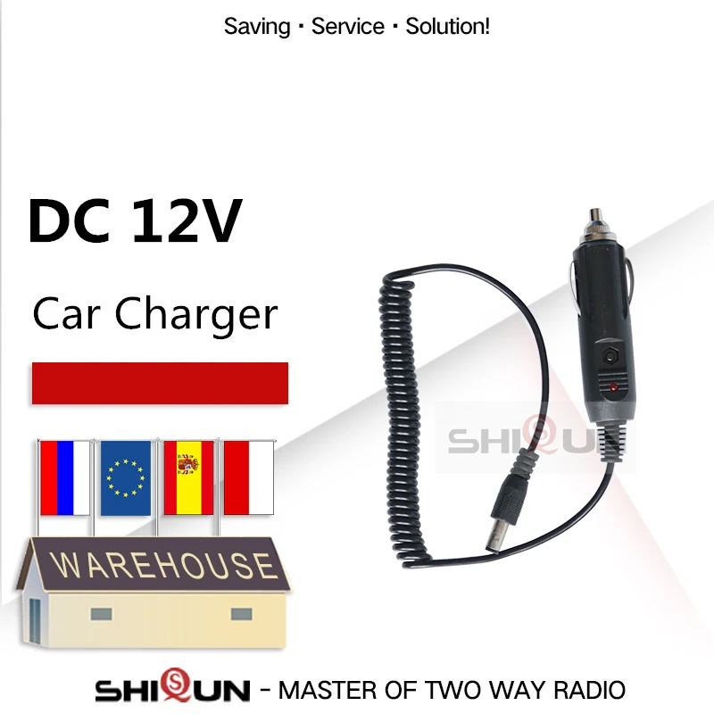 Cable cargador de coche para BaoFeng UV-9R Pro, UV-5R, UV-82, Mate Max, V2, accesorios de Radio, UV-68, DR-1801UV Plus, 12V de CC