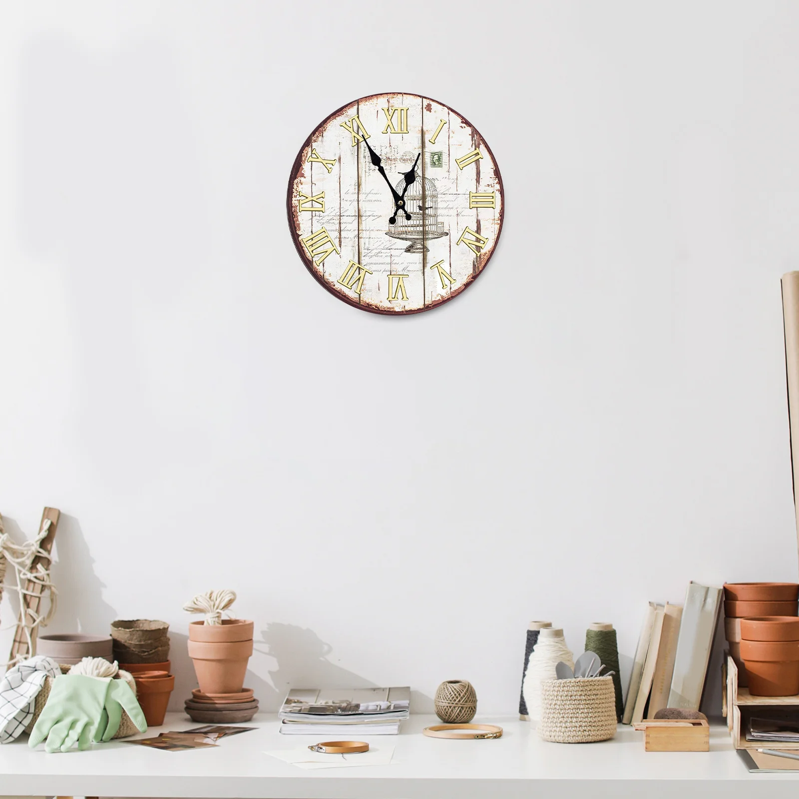 

BUTIFULSIC 2 Sets Wall Clock Number Plate Repair Parts Kit Plastic Decor for Home Office