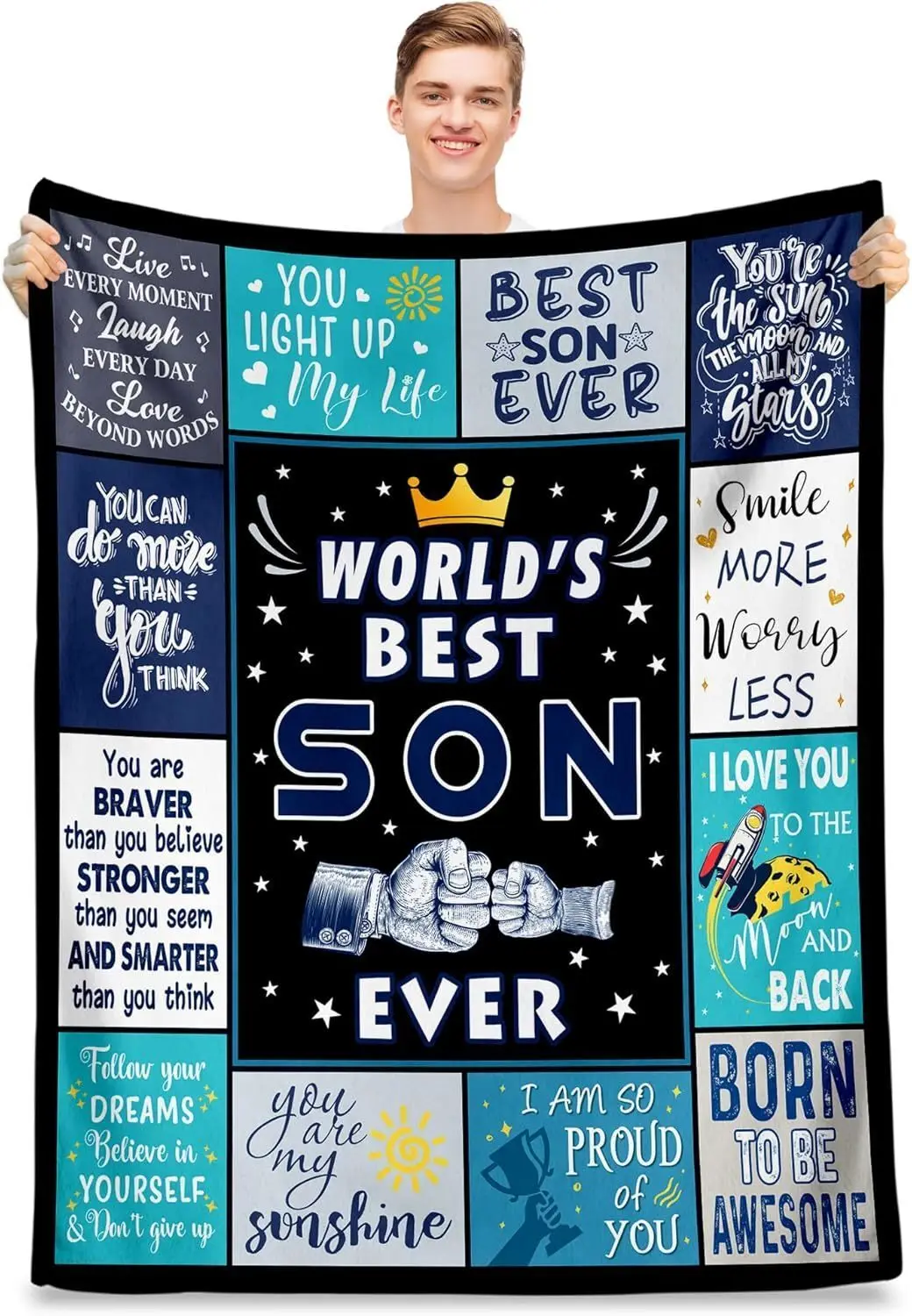 2024 New Fathers Day Grandson Blanket Gifts, Best Birthday Gifts for Grandson, Graduation Gifts for Grandson Blanket 50