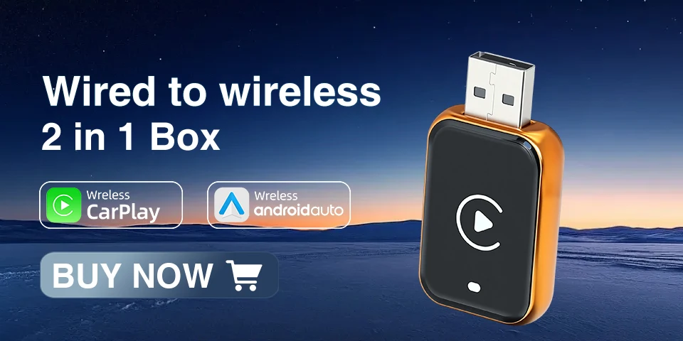 2026 2-in-1 Kabelloser CarPlay Android Auto USB/Type-C Adapter Dongle Smart Box Plug & Play für VW Toyota Nissan Honda Ford Benz KIA – Detail 3