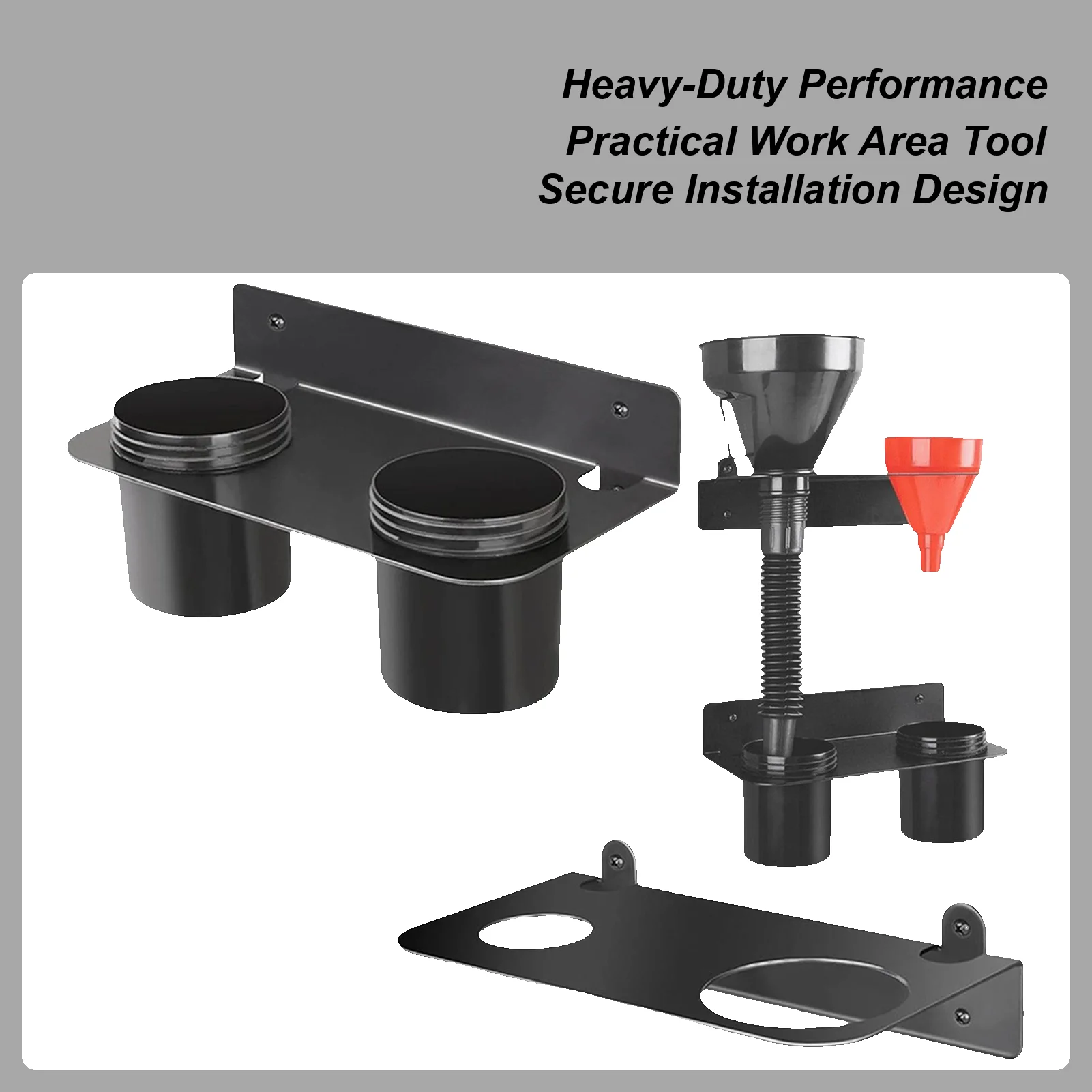 Oil Funnel Holder Kit With Removable Drip Cups Wall Mount Garage Supplies Drip Drain Rack For Coolant Motor Engine Additive