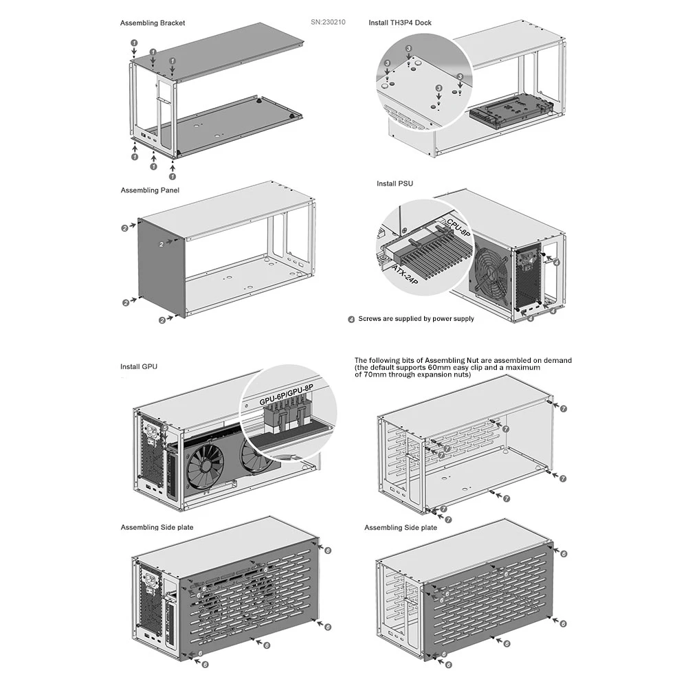 Imagem -05 - Docking Station Box para Hunderbolt Dock de Expansão para Alimentação Atx Th3p4g3 Placa Gráfica