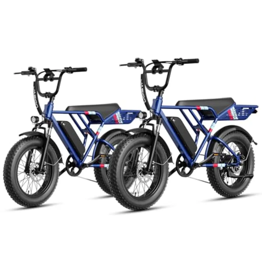 

RetroVolt Electric Bike for Adults: 2000W Peak Motor, 30MPH, 48V 13AH Battery, 70Miles Range, 20''x4'' Fat Tire All-Terrain E-B
