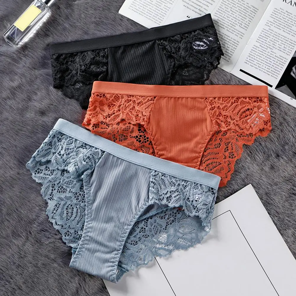 Sexy Lace Panties Women Briefs Low Rise Hip Lifting Breathable Seamless Panties Fitted Underpants Female Intimates Underwear