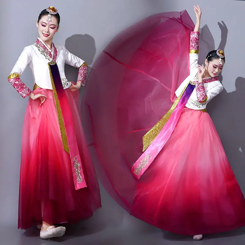 Korean Clothing Improved Korean Dance Dress Women's Traditional Hanbok Costume Ethnic Dance Dress