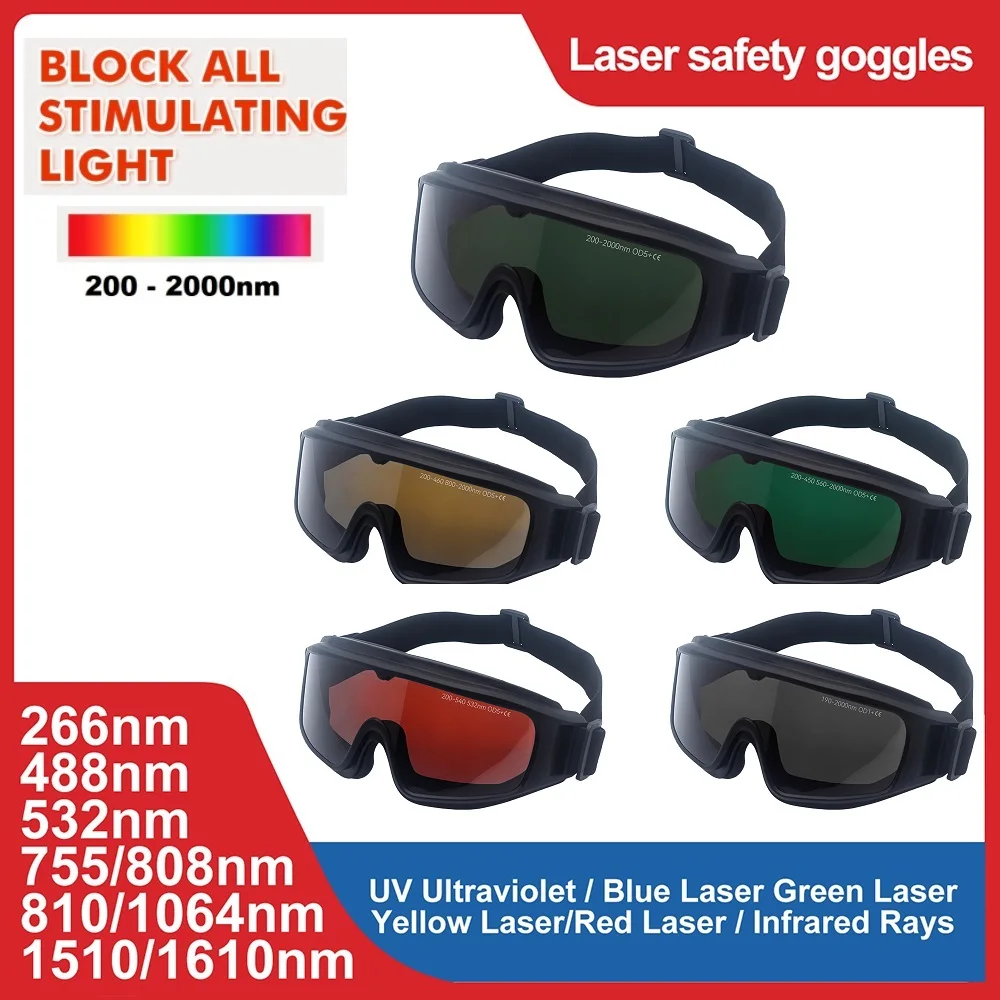 Laser Protective Goggles Infrared EPI Safety Glasses UV IPI IR IPL Hair FPV Welding Protector Eyewear All Wavelength 200-2000nm