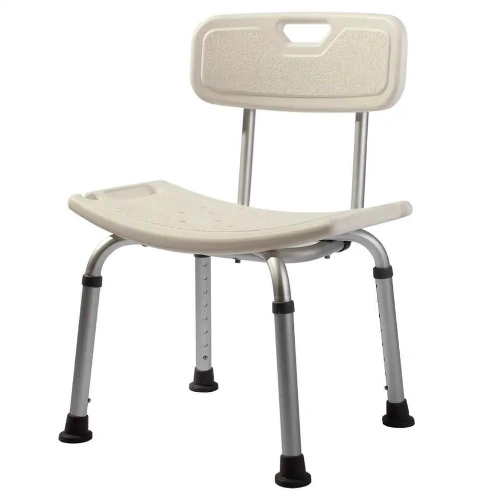 

Comfortable Aluminum Bath Chairs For Disabled With Backrest And Latex-free Tips