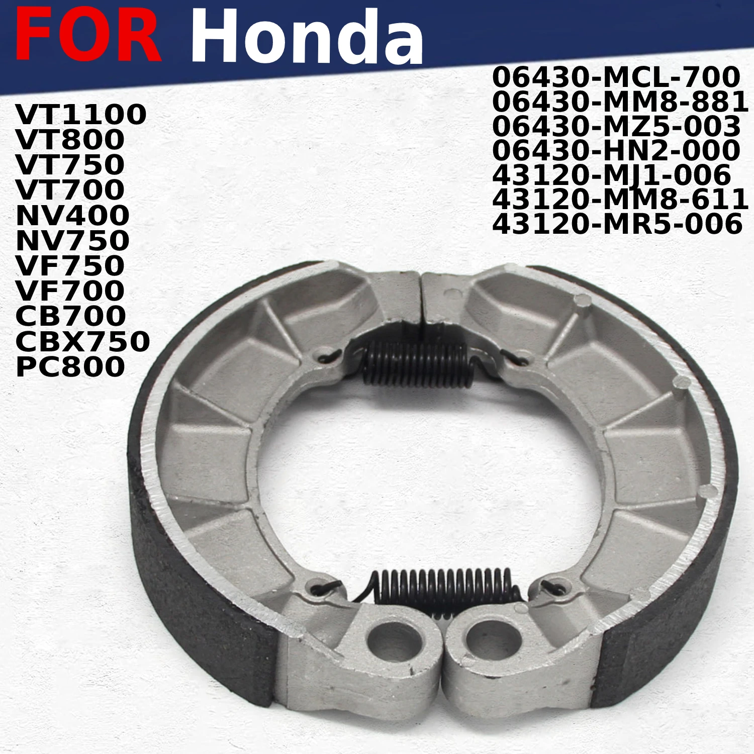 

Rear Brake Pads For Honda VT1100 VT800 VT750 VT700 NV400 NV750 VF750 VF700 CB700 CBX750 PC800 C C2 Shadow Magna Rear Brake Shoes