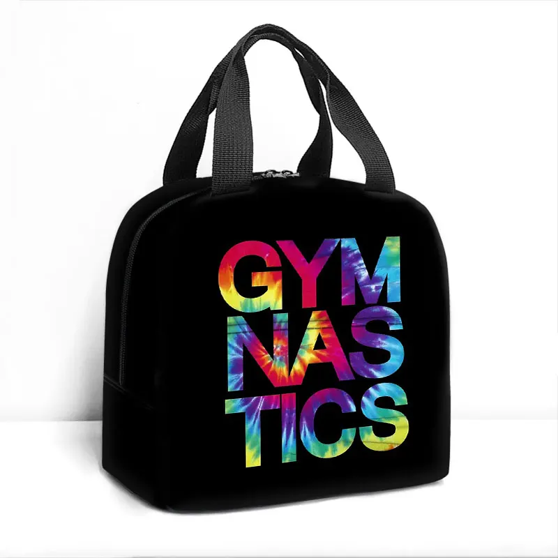 Elegant Ballet Dance Insulated Lunch Bags for Women Gymnastics Art Portable Picnic Bag Thermal Food Storage Bags Tote Lunch Box