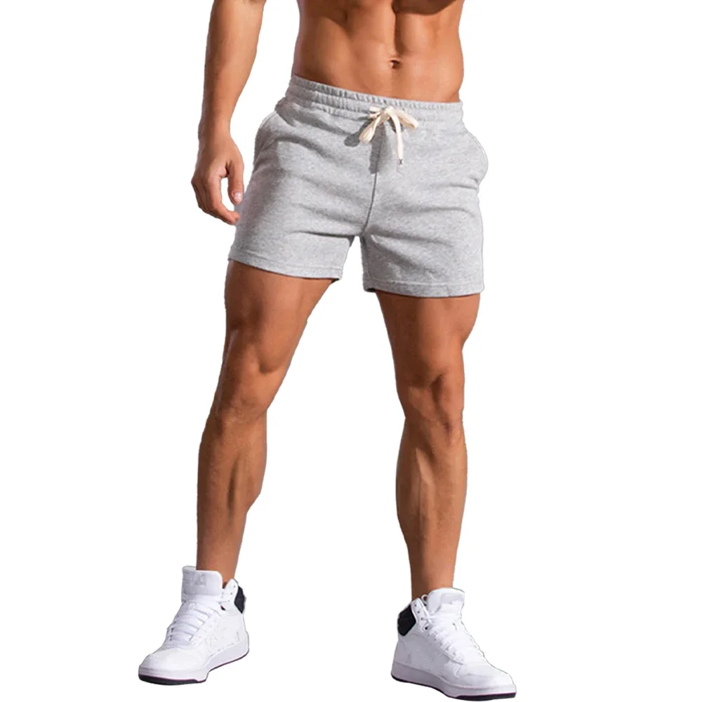 Sommer-Herrenshorts, einfarbig, lässig, atmungsaktiv, kurze Hosen mit Kordelzug, Boardshorts, Jogginghosen, Sportshorts, Herren-Resortshorts – Detail 4