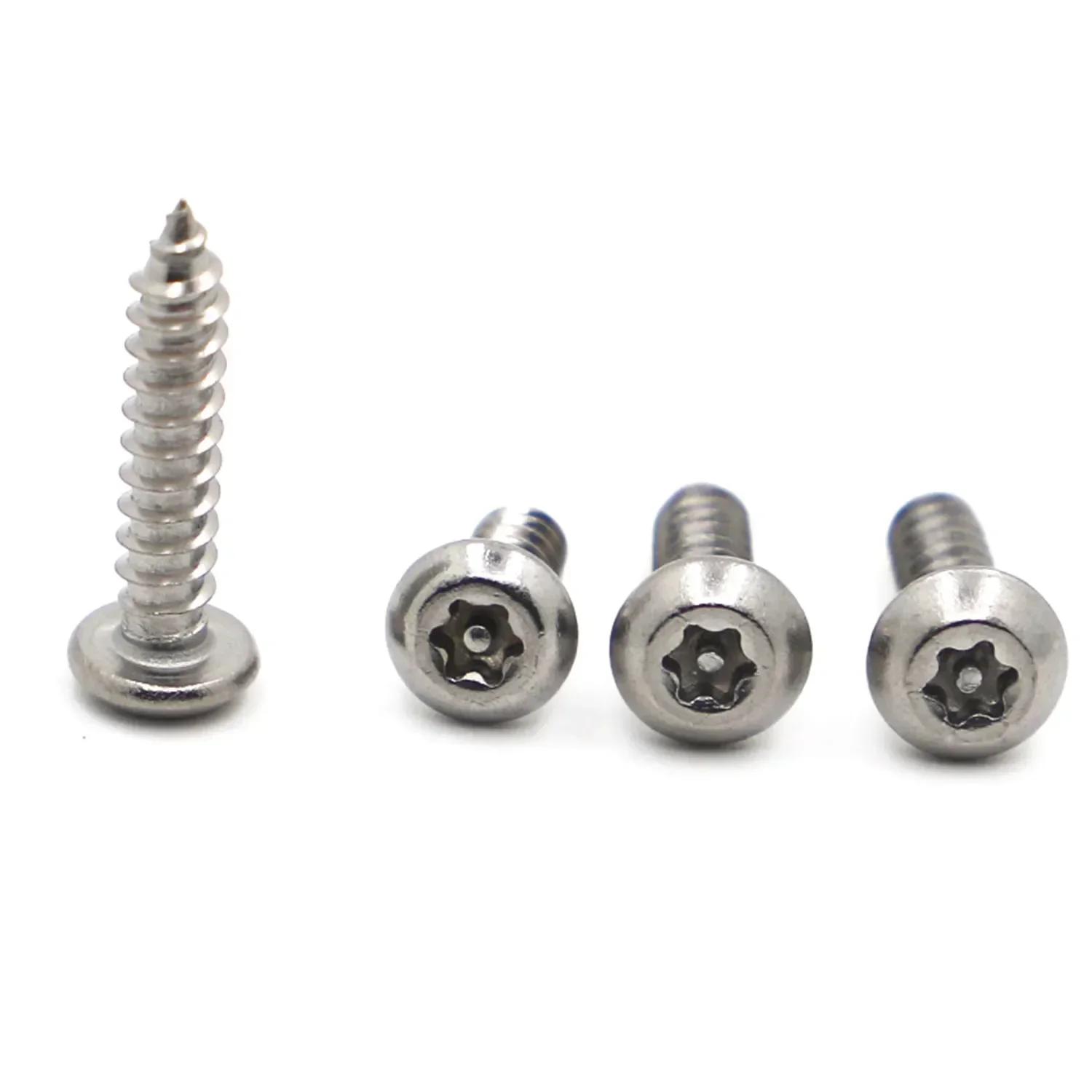 Stainless Steel Pin Six Lobe  Torx Round Pan Head Tamper Proof Security Self Tapping Wood Screw S=M2.9-3.5-3.9-4.2-4.8  L=6-50mm